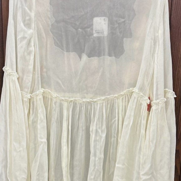 Free People Madeline Tunic in Cream Combo Sz M NWT $168R - Picture 6 of 13